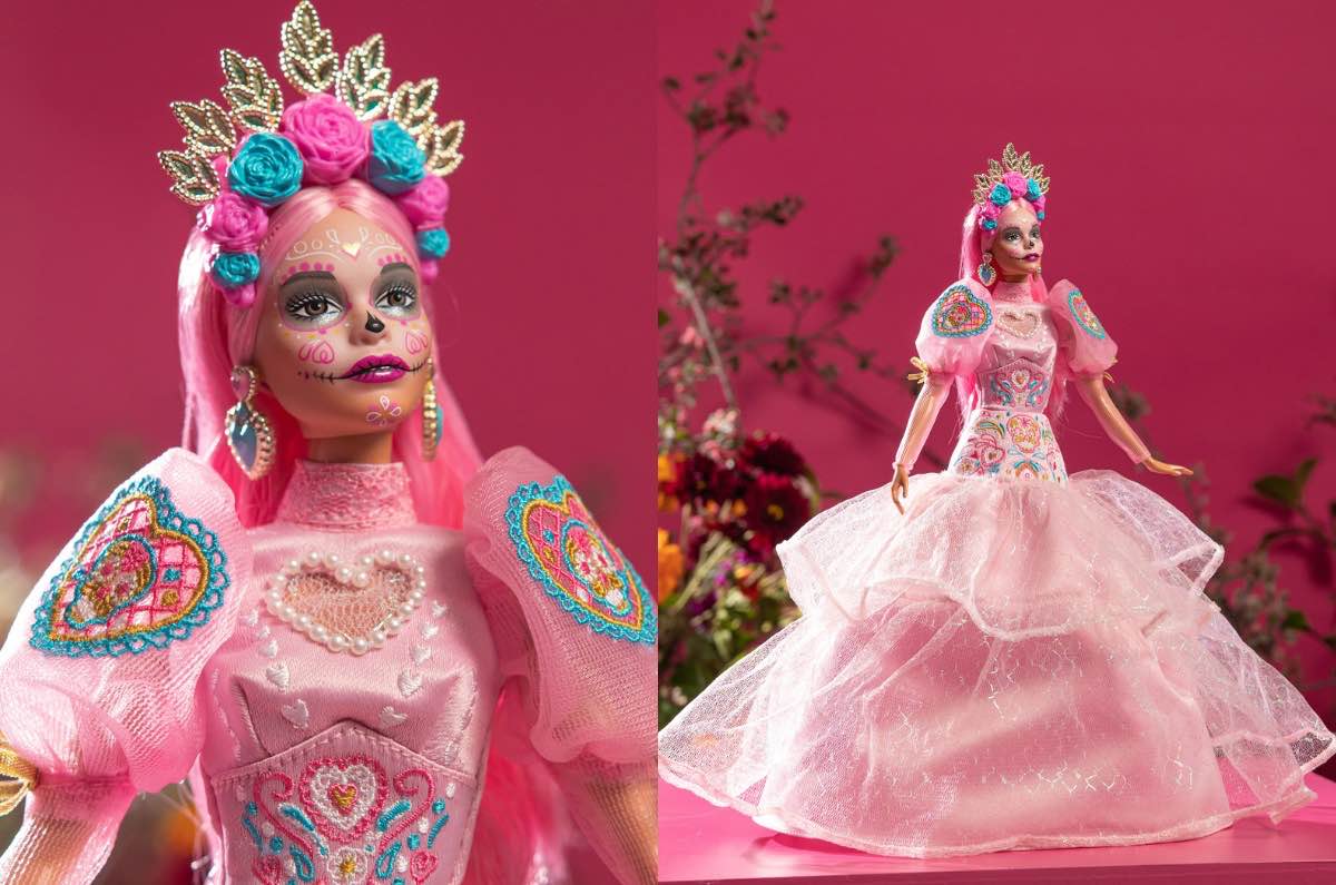 ¡Una catrina rosa! Nueva edición de Barbie por el Día de Muertos