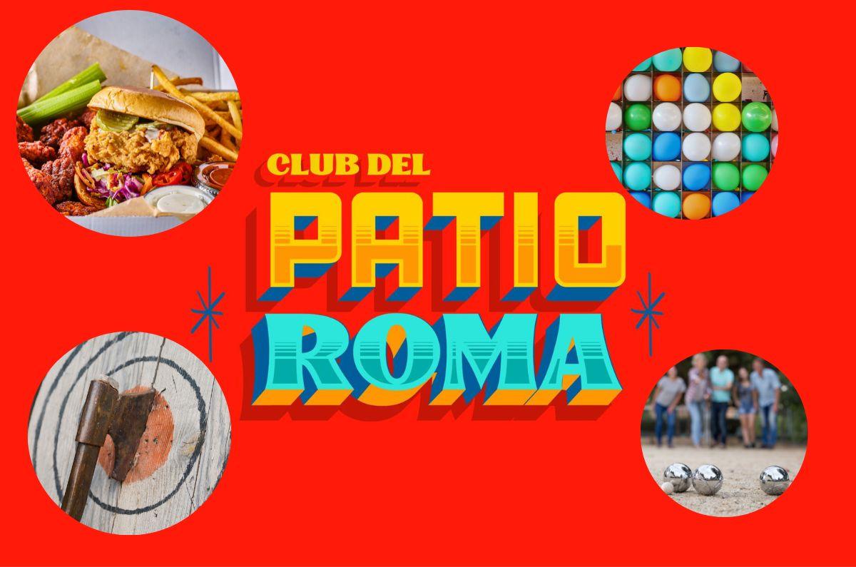 Club del Patio Roma: juega dardos, béisbol, tiro de hacha y comida monchis