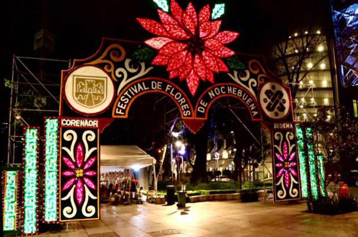 Ya está el Festival de Flores de Nochebuena en Paseo de la Reforma 2024