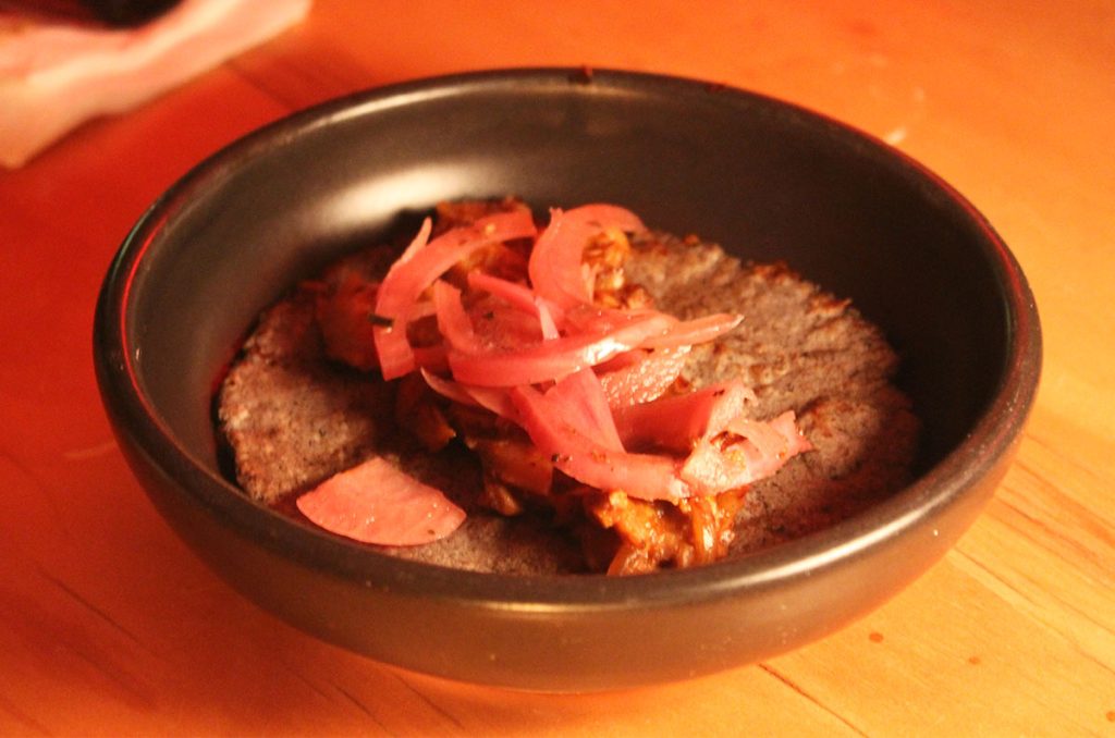 Taco de cochinita en Reclusa