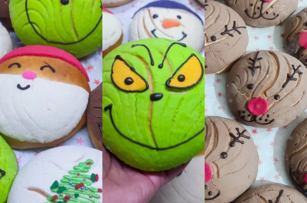 Conchas navideñas: hay del Grinch, Santa Claus y de Reno