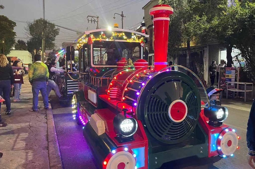 tren navideño en Tláhuac