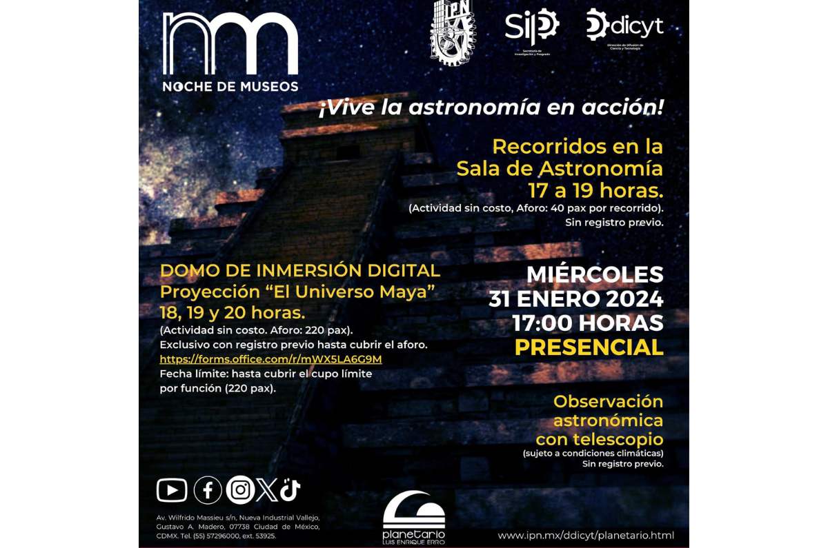 Observación astronómica y préstamo de telescopios en el Planetario Luis Enrique Erro