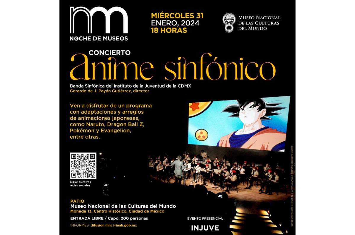 Concierto Anime Sinfónico en el Museo de las Culturas del Mundo