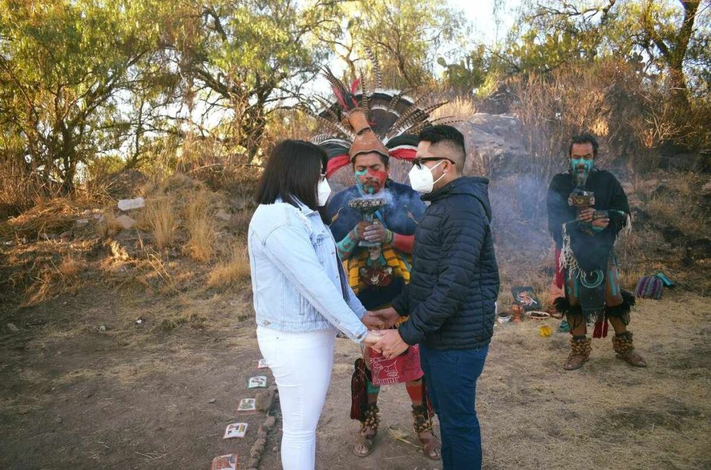 Festejo de San Valentín en Teotihuacán