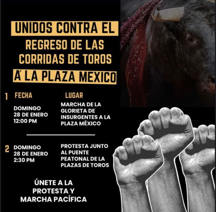 ¿Cuándo es la Marcha contra las Corridas de toros en CDMX? 0