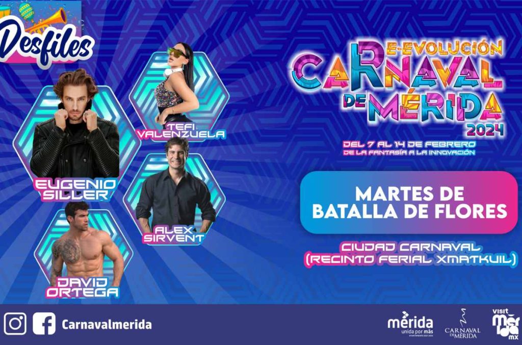 Diferentes artistas en el carnaval de Mérida