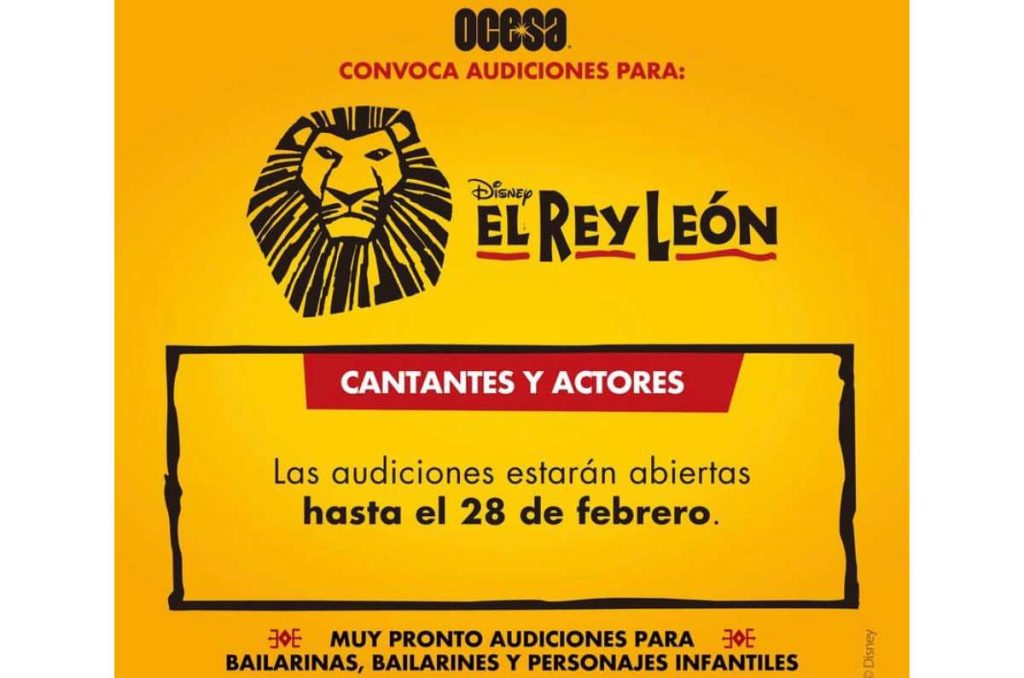 audiciones musical El Rey León