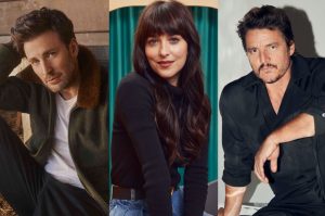 Dakota Johnson, Chris Evans y Pedro Pascal en una rom-com