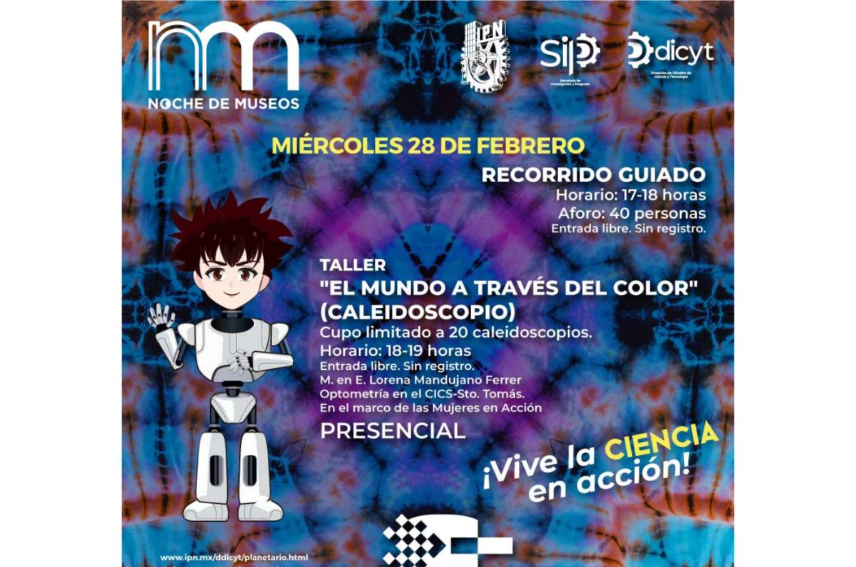 Taller de caleidoscopios en Museo Tezozomoc