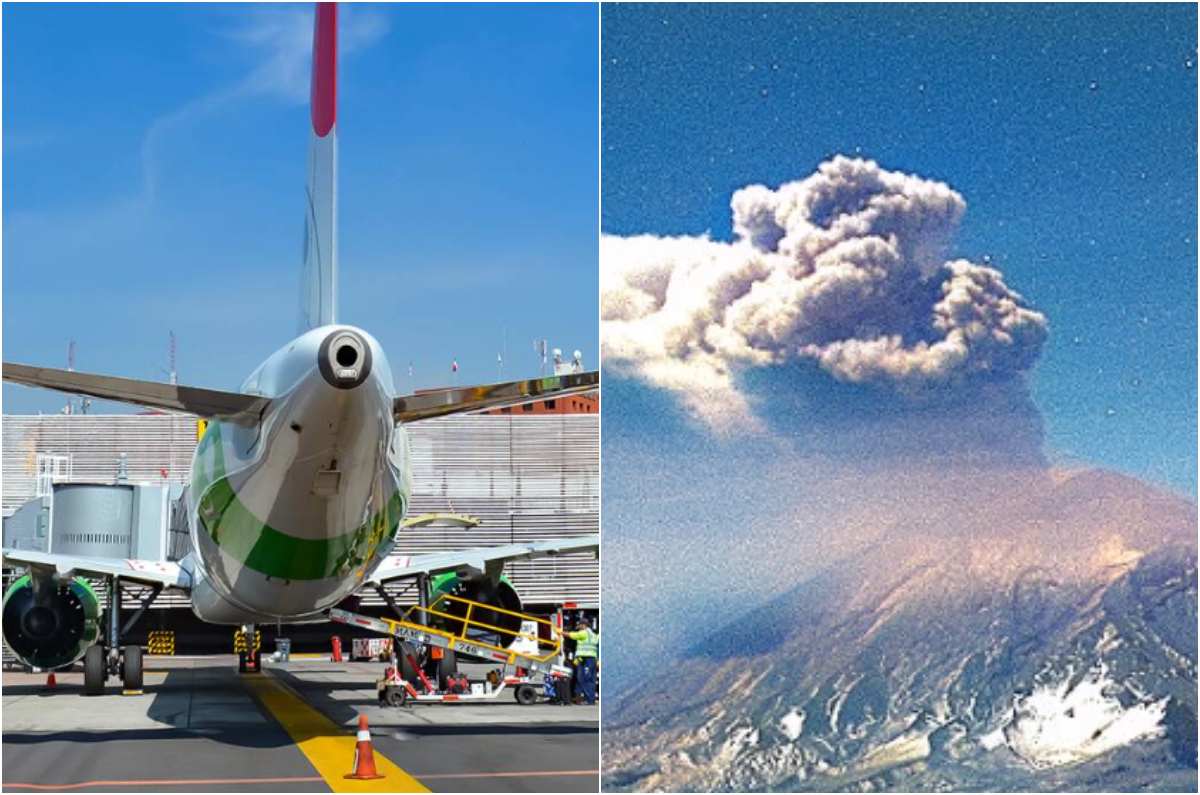 Cancelan vuelos en el AICM por actividad del Volcán Popocatépetl