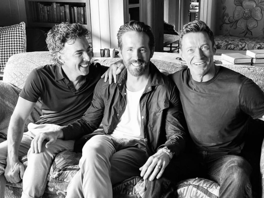 Shawn Levy, Ryan Reynolds y Hugh Jackman, (Deadpool y Wolverine)