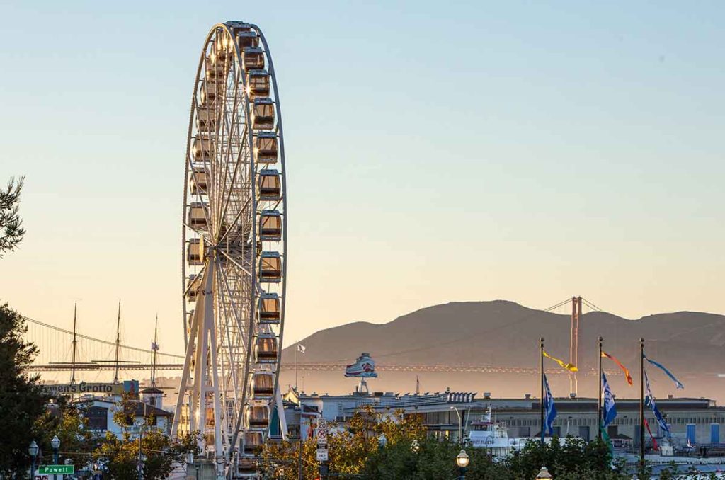 Descubre las impresionantes vistas de San Francisco desde la rueda de observación SkyStar Wheel Fisherman's Wharf