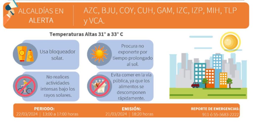 alerta naranja clima cdmx