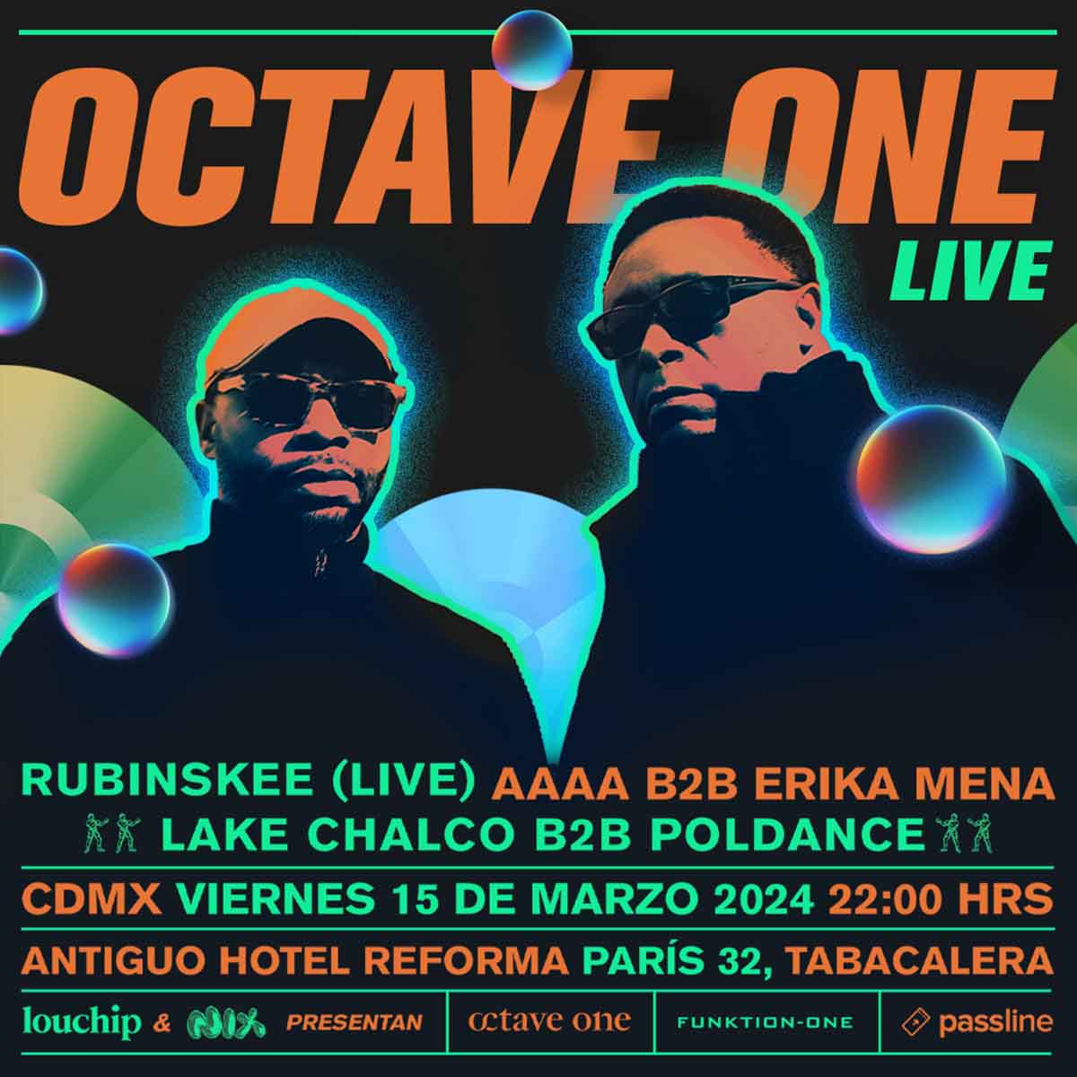 Octave One: Energía y Creatividad en el Escenario. Sus actuaciones en vivo son una experiencia que desafía el espacio y el sonido