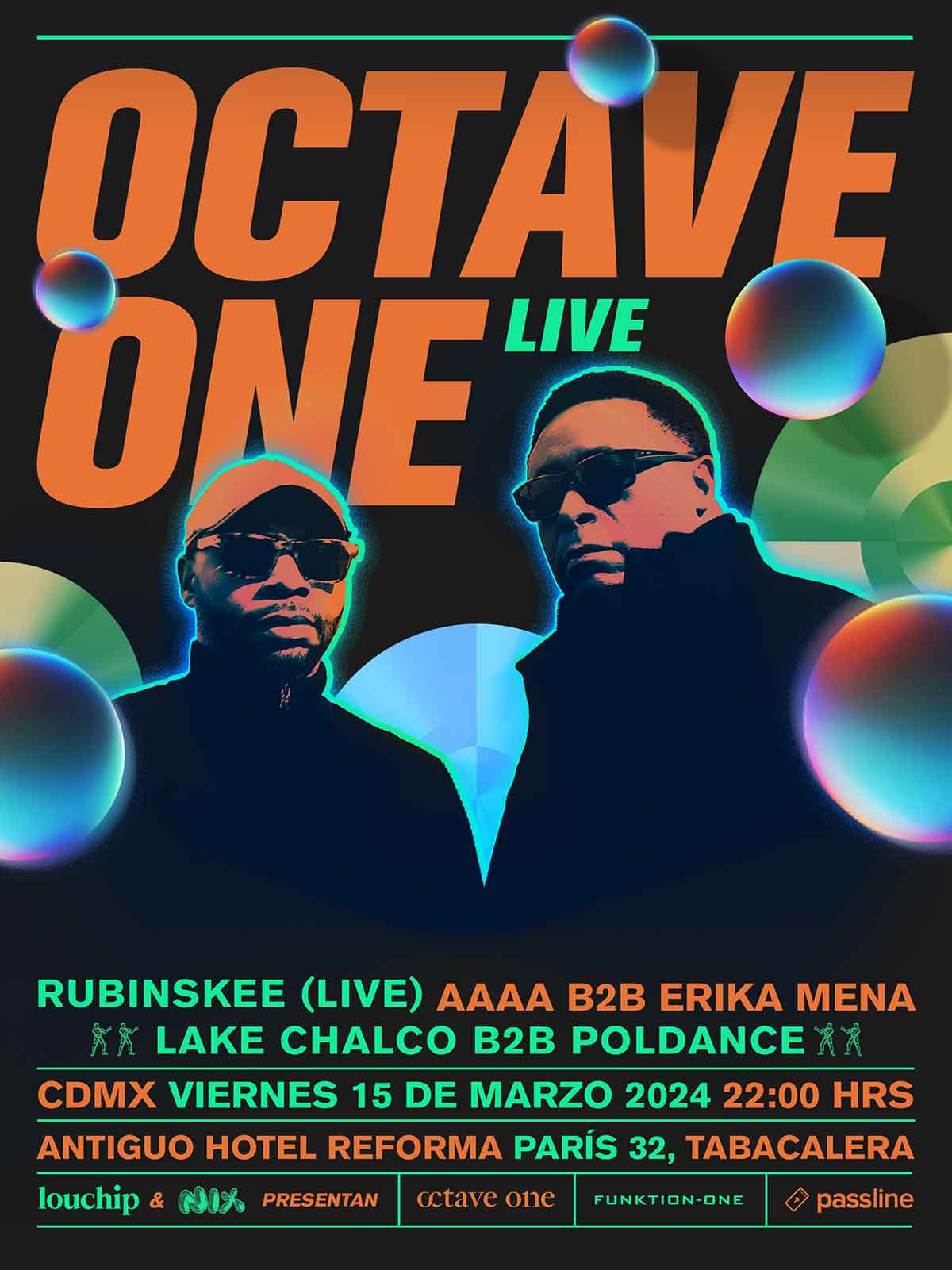 Octave One: Energía y Creatividad en el Escenario. Sus actuaciones en vivo son una experiencia que desafía el espacio y el sonido