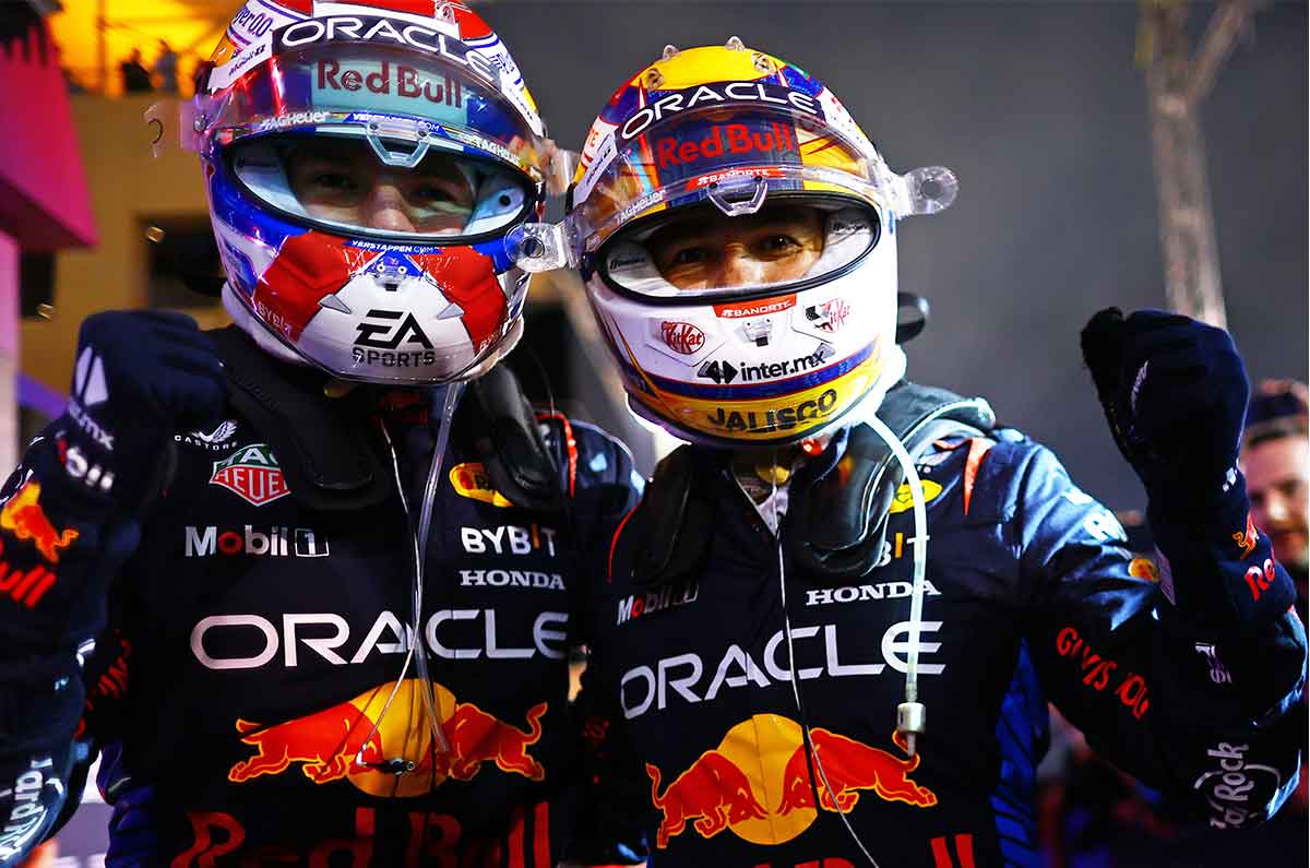 Paliza de Red Bull en el Gran Premio de Arabia Saudí: Max y Checo repiten 1-2