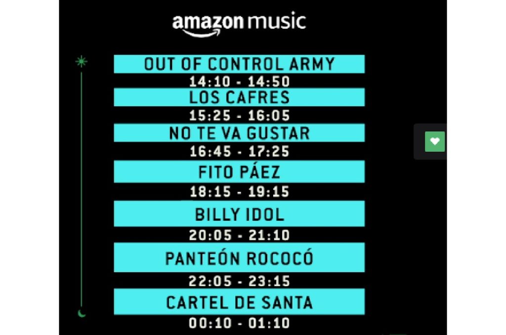 VL 2024 escenario amazon music sábado