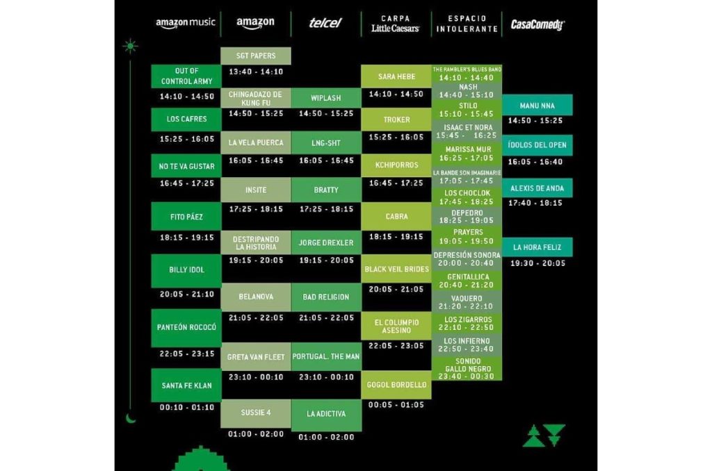 VL 2024 horarios sábado