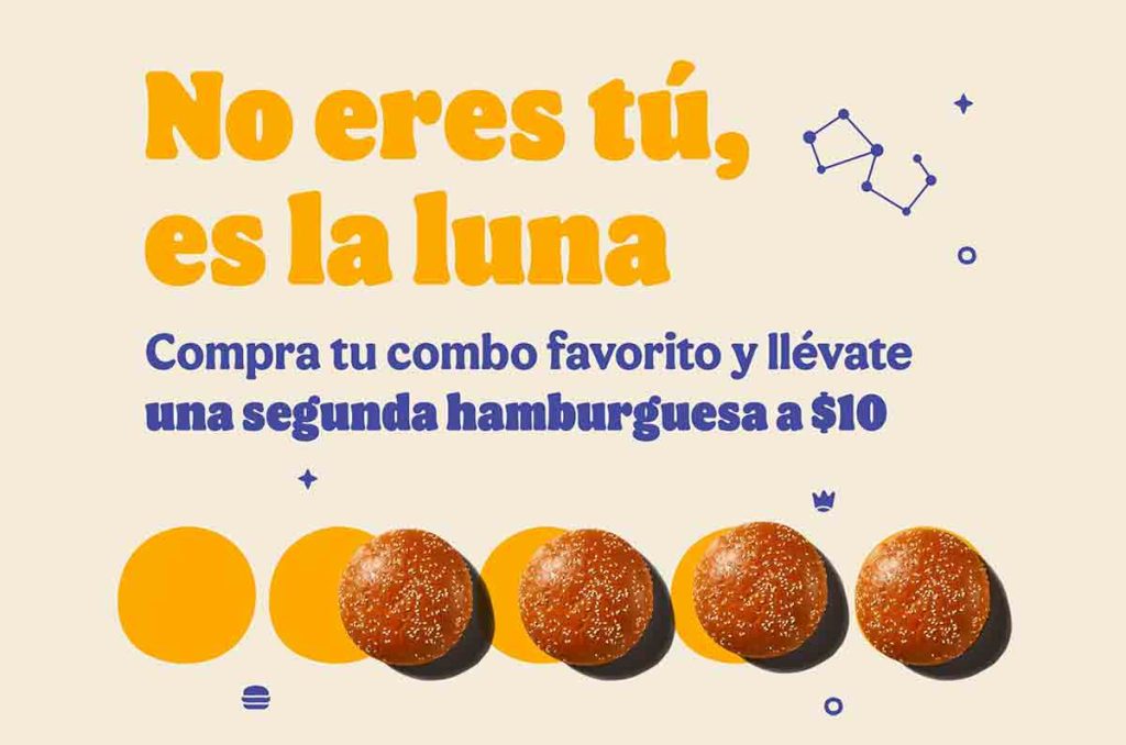 Compra una hamburguesa en $10 durante el eclipse en Burger King