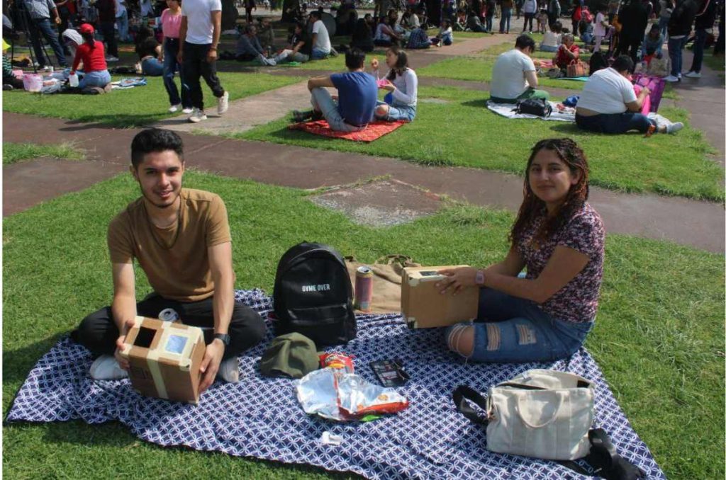 picnic para ver el eclipse