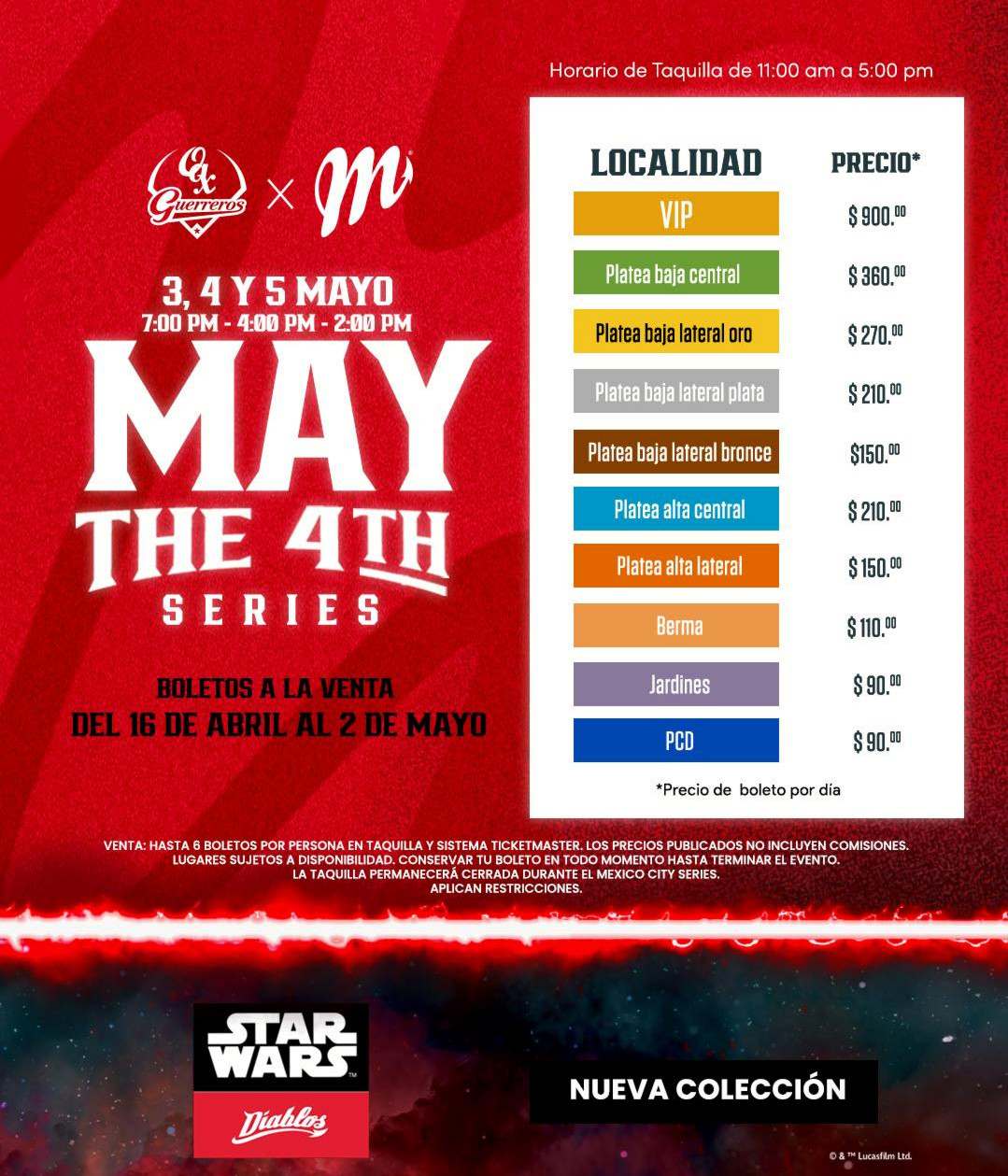 Diablos Rojos celebrará el Día del Niño y el Día Star Wars con estas actividades