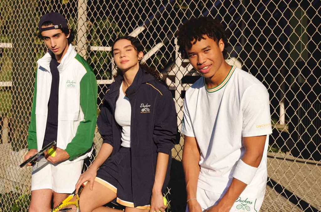 ¡Dockers lanza la colección Racquet Club con estilo inspirado en el tenis! Elegancia y comodidad dentro y fuera de la cancha.