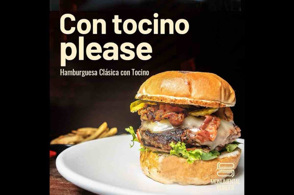 Disfruta de una hamburguesa en Monumental Burger 