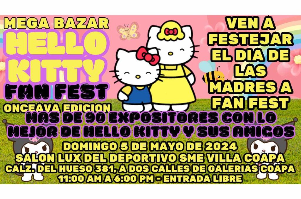 Fan Fest CDMX bazar Hello Kitty Día de las Madres