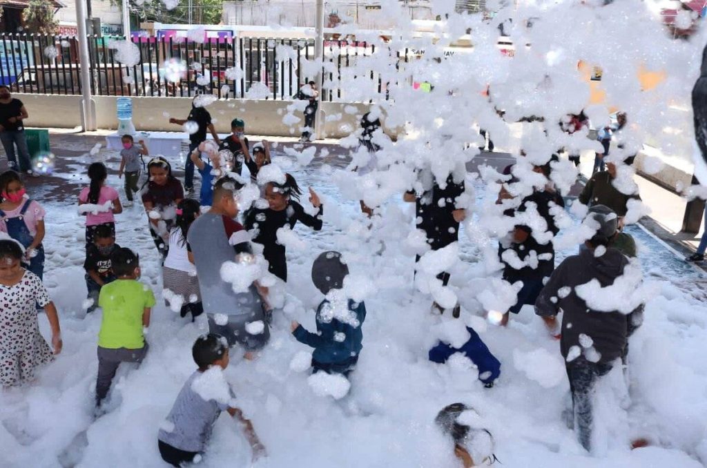 Fiestas de espuma 2024 en Tláhuac por Día del niño