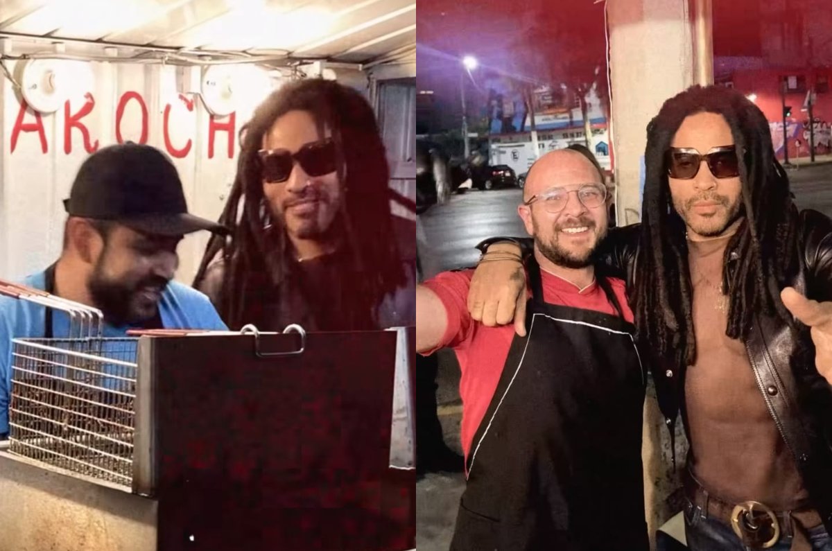 ¡En multifacético! Lenny Kravitz se pone a vender hamburguesas en CDMX