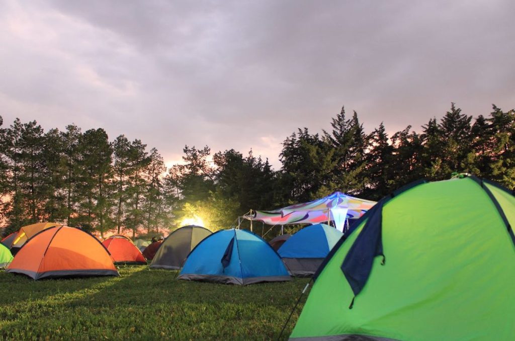 Teotihuacán cine camping