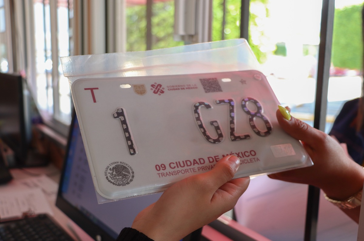 Placa para bicicletas en CDMX