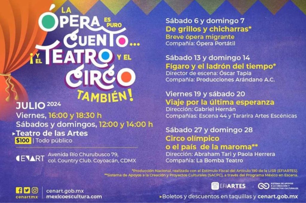 ciclo de teatro y circo en el cenart