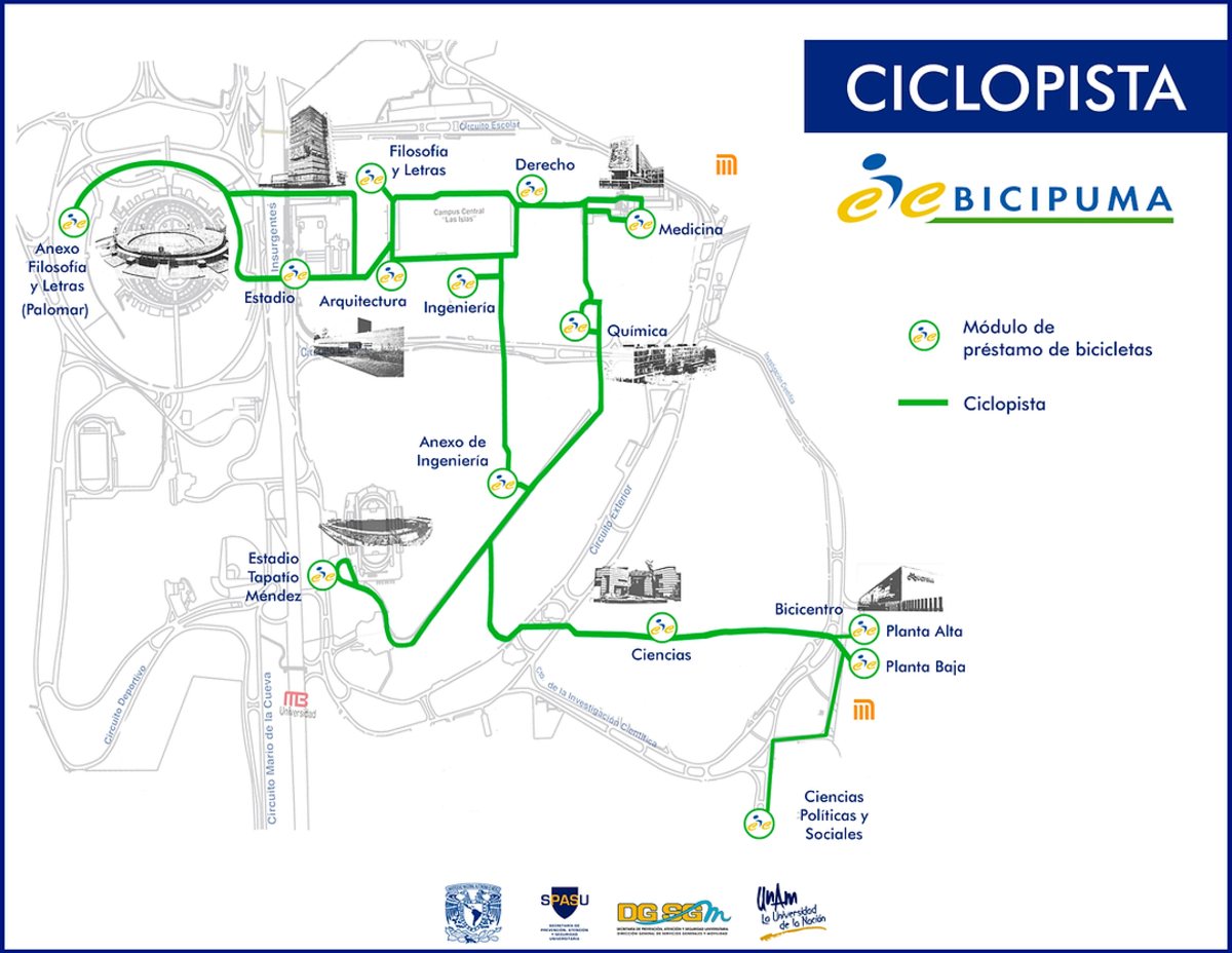 Cliclovía de Bicipuma en la UNAM