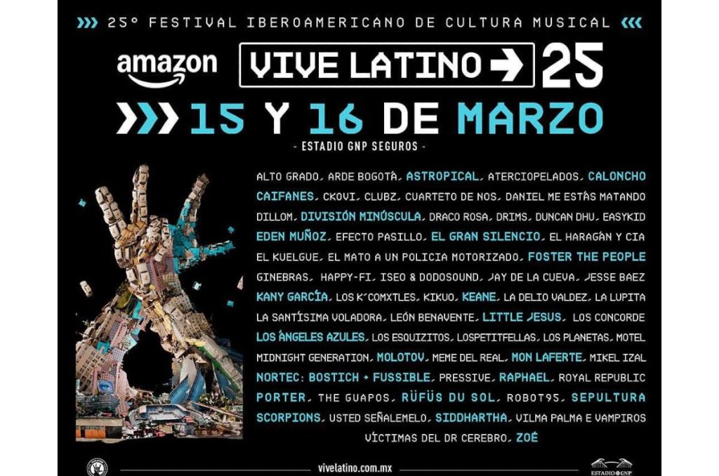Vive Latino 2025 cartel, boletos, precios y fechas