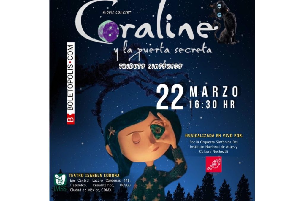 Coraline y la Puerta Secreta concierto sinfónico CDMX