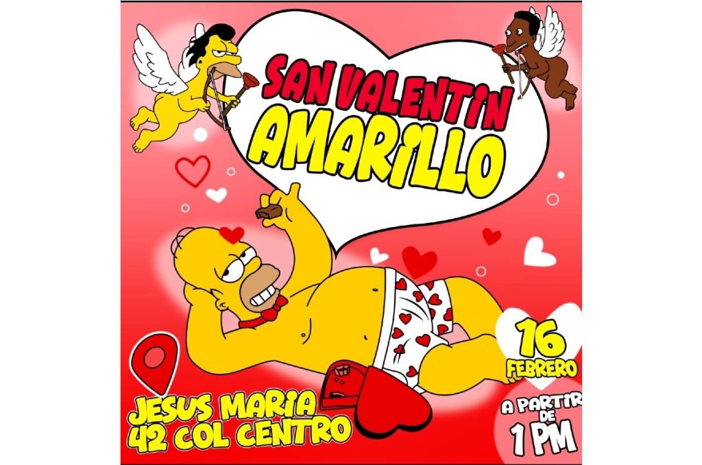 Los Simpsons San Valentín Centro Histórico CDMX