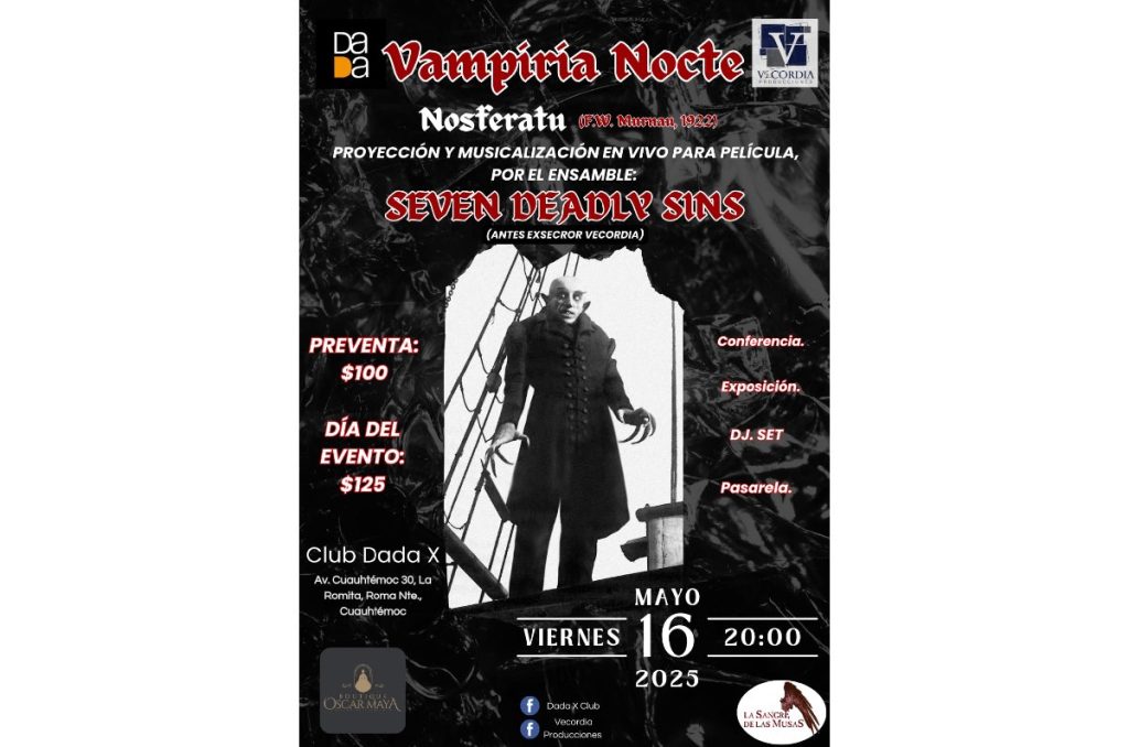 Nosferatu proyección Día del Gótico Dada X Club CDMX