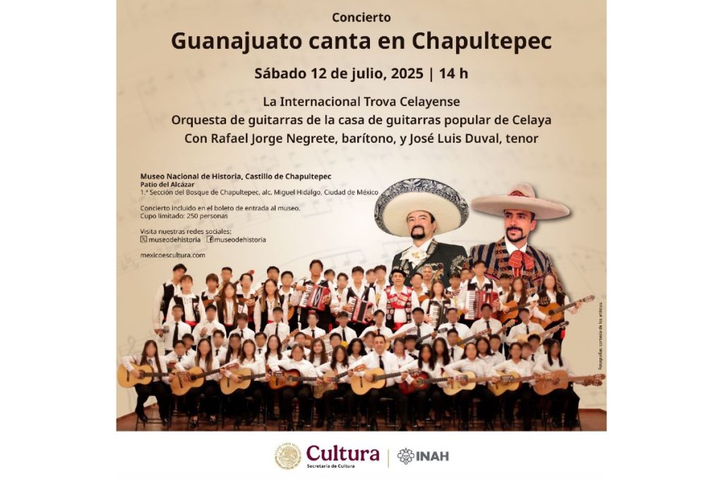 Castillo de Chapultepec concierto de trova y guitarra por Guanajuato