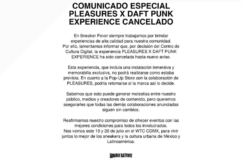 Daft Punk CDMX cancelada instalación, museo y proyección de Interstella 5555