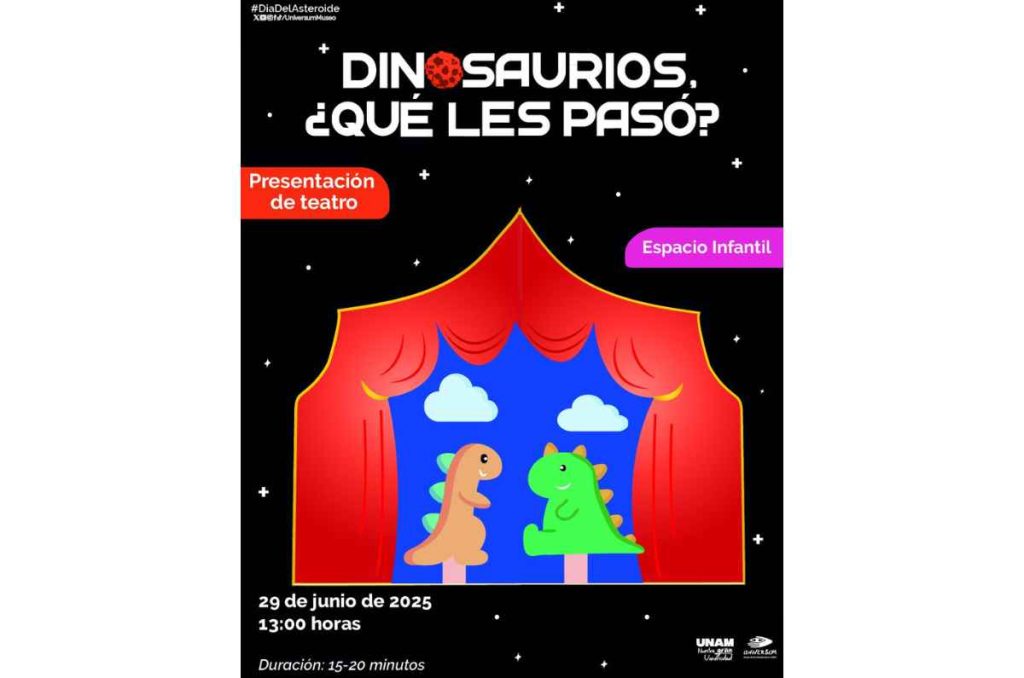 Celebra el Día del Asteroide en Universum con teatro, dinosaurios y talleres espaciales