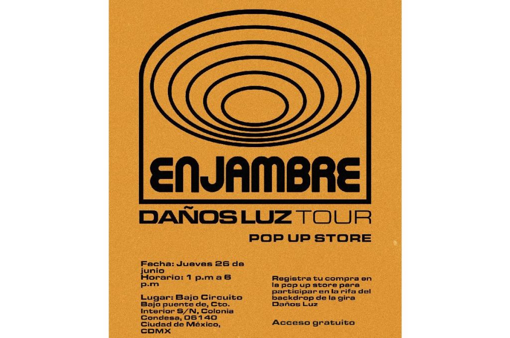 Enjambre Pop Up Store CDMX Palacio de los Deportes concierto