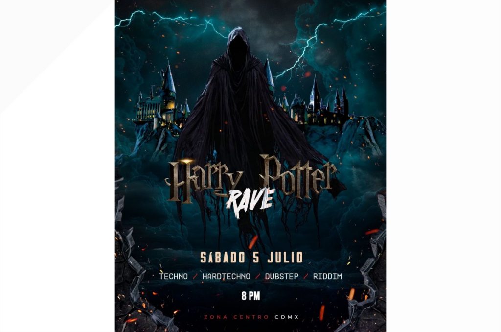 HARRY POTTER rave fiesta de música electrónica en Centro Histórico CDMX