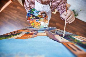 Taller de pintura en el Museo de El Carmen por la Feria de las Flores