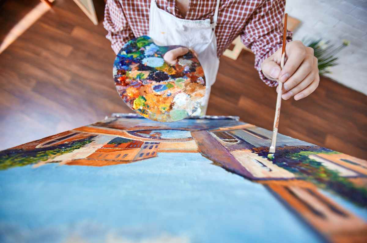 Taller de pintura en el Museo de El Carmen por la Feria de las Flores
