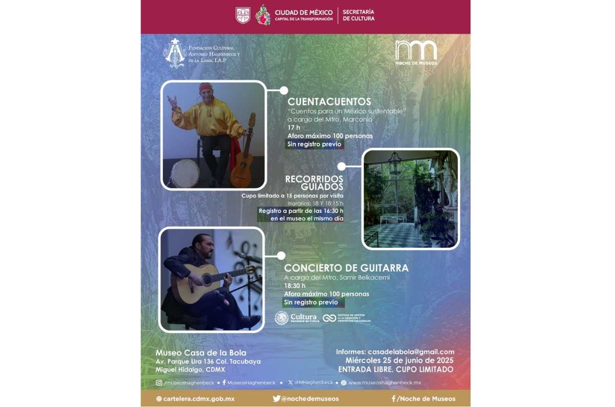 Noche de cuentos, historia y guitarra en el Museo Casa de la Bola