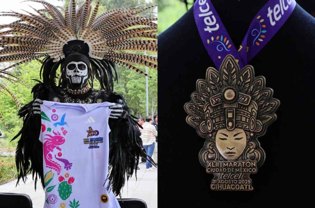playera y medalla maraton 2025 cdmx