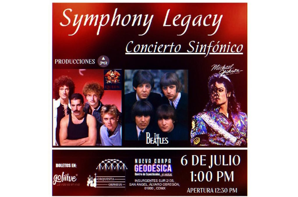 Queen, The Beatles y Michael Jackson concierto sinfónico tributo en CDMX