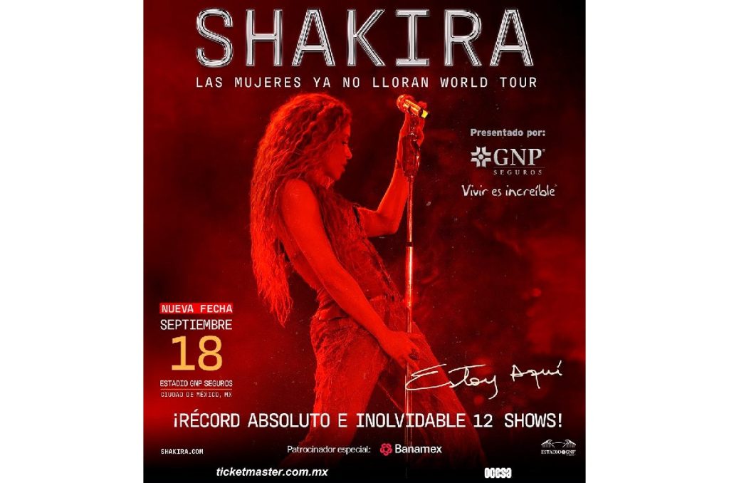 Shakira CDMX Estadio GNP Seguros nueva fecha precios y boletos